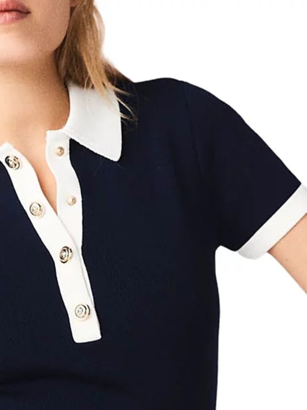 Rastrid Contrast Trim Polo Dress - Picture 2 of 6